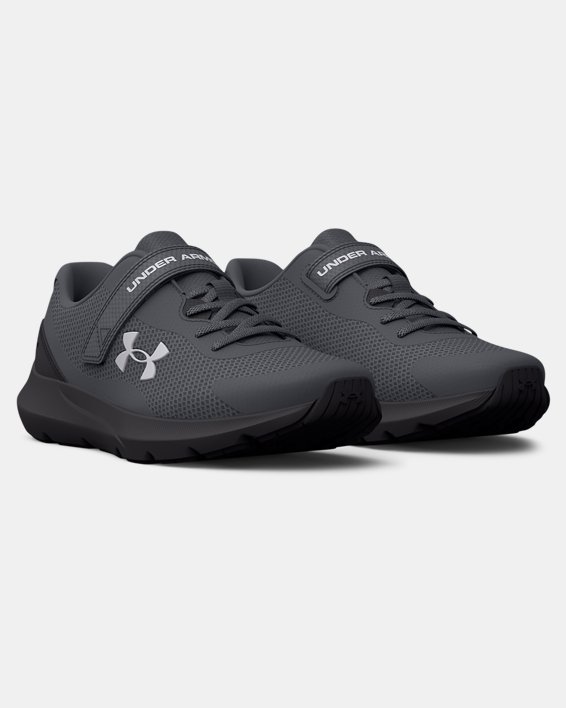 Boys' Pre-School UA Surge 3 AC Running Shoes, Gray, pdpMainDesktop image number 3